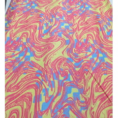 Malha penteada menegotti marmorizada fundo amarelo - Largura 1,80m x Comprimento 2,80 m